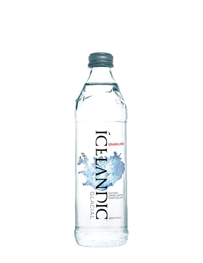 Icelandic Glacial Sparkling  Natural Mineral  Water 330 ml Glass
