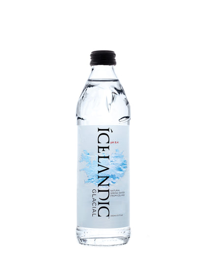 Icelandic Glacial Natural Mineral  Water 330 ml glass