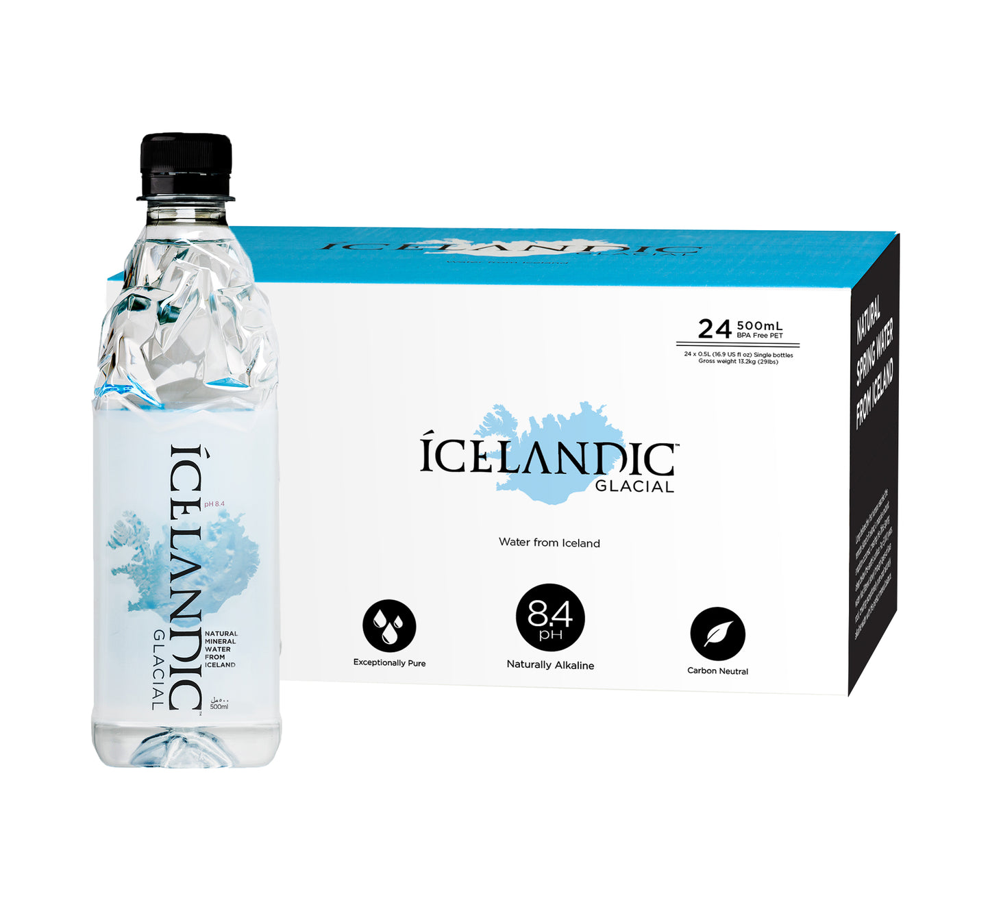 Icelandic Glacial Natural Mineral  Water 500 ml plastic