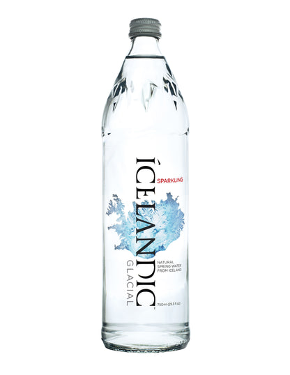Icelandic Glacial Sparkling  Natural Mineral  Water 750 ml glass
